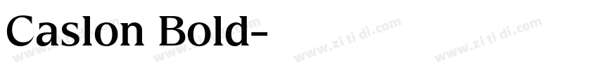 Caslon Bold字体转换